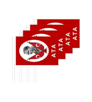 20 Adet Sopalı Atatürklü Türk Bayrağı