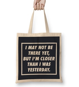Closer Than I Was Yesterday Gym Inspiration Bez Çanta Uzun Saplı
