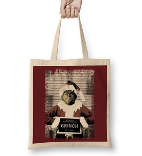 The Grinch Christmas Mugshot Bez Çanta Uzun Saplı