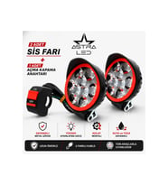 2 adet Açma Kapama Anahtarlı 2 Modlu Motosiklet LED Far Takımı – Flash Modu - Beyaz Işık 12V