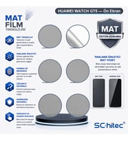 SChitec HUAWEI WATCH GT5 Uyumlu Ön Yüzey Mat Hidrojel Ekran Koruyucu