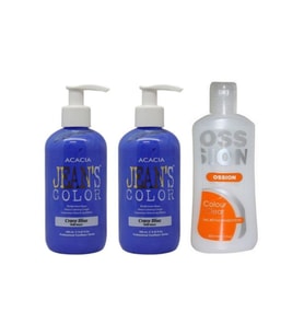 Saç Boyası Deli Mavi 250ml 2ad Ve Ossion Boya Temizleyici 200ml