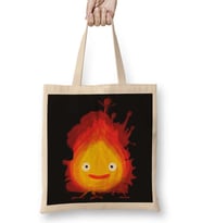 Howls Moving Castle Calcifer Bez Çanta Uzun Saplı