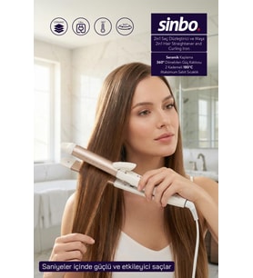 Sinbo 1730 2İn1 Saç Düzleştirici Ve Maşa