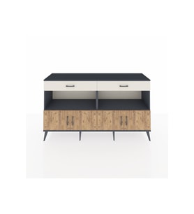 Hyperion Konsol 2 Raflı 2 Çekmeceli 4 Kapaklı 176x44x99 Antrasit-Çam/Aytaşı