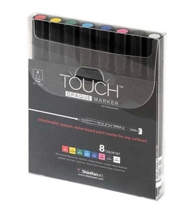 TOUCH OPAQUE SU BAZLI MARKER KALEM 0.8-1.3mm - FINE PACK 8 RENK - SH8615003-2001