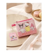 Kuromi & Hello Kitty Lisanslı Deri Para Çantası Cüzdan 10,5x8,5 cm