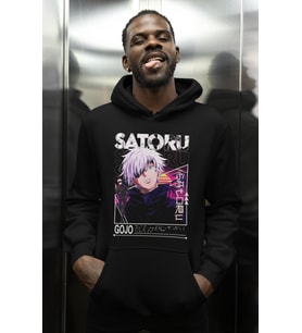 Özel Tasarım Satoru Gojo Baskılı Unisex Oversize Jujutsu Kaisen Hoodie