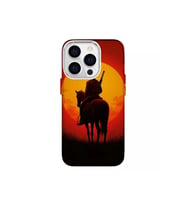 IPHONE 14 PRO MAX ÖZEL RED DEAD REDEMPTİON GÜN BATIMI TASARIMLI LÜKS SİLİKON KILIF (Çok Renkli)