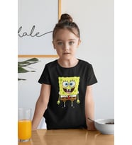 Süngerbob Baskılı Unisex Çizgi Film Çocuk Tişört (1-12 YAŞ)
