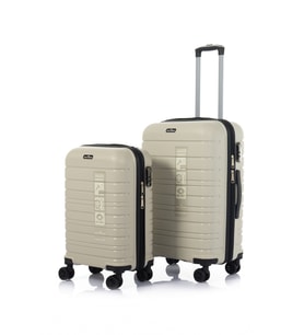 Hotowa Gold PP Valiz 8010 Ekru TSA Kilitli İkili Set