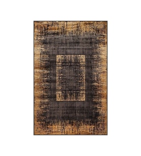 Eliana Home Baskılı, Yıkanabilir Kaymaz Taban Salon Halısı LNA0667 100x150 cm (Kahverengi)