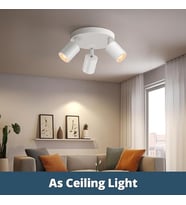 RİOLİGHT MODERN1 BEYAZ MUTFAK,SALON,GİYİNME ODASI,CAFELER İÇİN GÜN İŞİĞI METAL 3LÜ SPOT(AMPUL DAHİL)