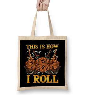 This Is How I Roll RPG Tabletop Gaming Dice Pun Bez Çanta Uzun Saplı