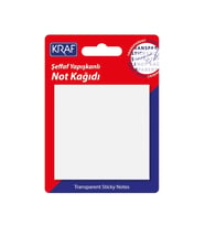 KRAF 7676TR YAPIŞKANLI NOT KAĞIDI 50yp.76x76mm. ŞEFFAF