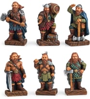 WISE 6’lı Viking Savaşçıları Dekoratif Obje Seti – Poliresin Koleksiyon Figürleri