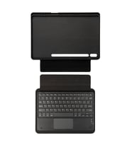 Galaxy Tab S7 FE LTE (T737-T736-T733-T730) Border Keyboard Bluetooh Bağlantılı Standlı Klavyeli Tablet Kılıfı (Siyah)
