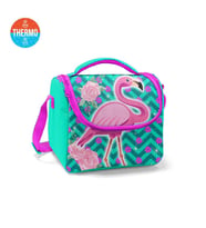 Coral High Kids Su Yeşili Pembe Flamingo Desenli Thermo Beslenme Çantası 11835