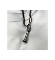 Aayarlanabilir Deri Unisex Kolye (Gümüş)