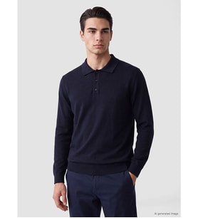 LC WAIKIKI Lacivert Polo Yaka Erkek Triko Kazak