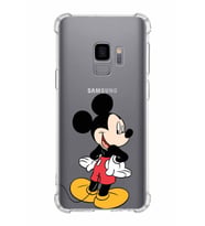 Samsung Galaxy S9  Köşe Korumalı Antişok Kapak Mickey Mouse Tasarımlı Şeffaf  Kılıf