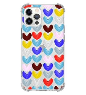 PrintiFy Apple iPhone 12 Pro Uyumlu Water Color 1 Baskılı Şeffaf Köşe Korumalı Antişok Kılıf