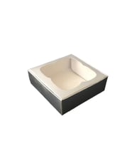 Çerçeveli Karton Kutu 9X9X3 CM (50 Adet)  Gümüş