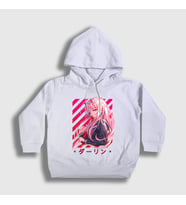 Presmono Unisex Çocuk Beyaz Zero Two V2 Darling In The Franxx Kapüşonlu Sweatshirt 483218tt