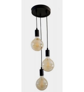 MYLİGHTS RETRO RUSTİK MODERN METAL SARKIT AVİZE  (Siyah)