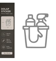 Temizlik Malzemeleri Mat Gri Dekoratif Folyo Sticker 14x14 cm