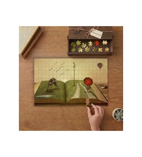 Yazarın Yaratıcı Dünyası Tasarımı 240 parça Ahşap Puzzle Ahşap Kutuda MP06641