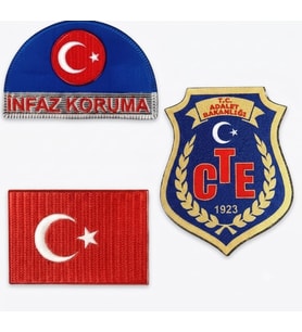 CTE , TÜRK BAYRAĞI , İNFAS KORUMA 3 LÜ SET CIRTLI PLASTİK 3D