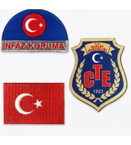 CTE , TÜRK BAYRAĞI , İNFAS KORUMA 3 LÜ SET CIRTLI PLASTİK 3D