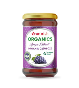 Annish Organik Üzüm Özü 640g - Şeker İlavesiz ve Soğuk Sıkım