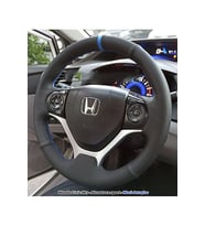 Honda Civic Fb7 Araca Özel Direksiyon Kılıfı (NUBUK NOKTA MAVİ YÜZÜKLÜ)