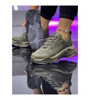 Urban Motion Siyah Beyaz Kalın Taban Bej Rengi Sneaker