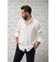 Regular Fit Yaka Düğmeli Yazlık Modal Kumaş Erkek Gömlek
