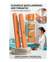Profesyonel Tırnak Törpüsü 2'Li Set 100/180 Grit Kalıcı Oje Protez Tırnak Törpüsü 723128