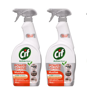 Cif Power Shine Mutfak Kirec Temizleyici 750 ml x 2 Adet