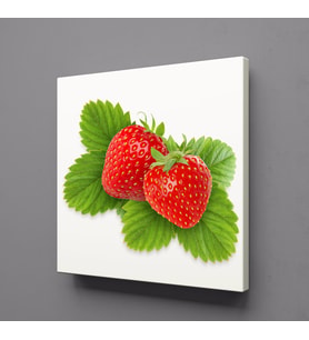 ÇİLEK İKİLİ KANVAS TABLO 60x60cm (Karışık)