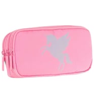 Kaukko Kids Üç Bölmeli Pembe, Unicorn, Kız Çocuk Okul Kalem Çantası - L8218 (Çok Renkli)