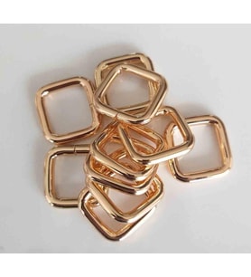 Angel Çanta Aksesuar 10Lu Light Gold 2 Cm Kare Halka