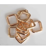 Angel Çanta Aksesuar 10Lu Light Gold 2 Cm Kare Halka
