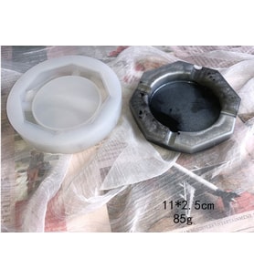 SİLİKON KALIP TAŞ TOZU İTHAL DEKORATİF SEKİZGEN KÜLLÜK KALIBI EPOKSİ REÇİNE HB75-0173 (Beyaz)