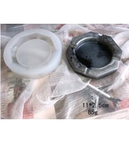 SİLİKON KALIP TAŞ TOZU İTHAL DEKORATİF SEKİZGEN KÜLLÜK KALIBI EPOKSİ REÇİNE HB75-0173 (Beyaz)
