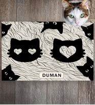 Monnhein Pet Mat – Kişiselleştirilebilir Kaymaz Mama Altlığı, 50x35 cm