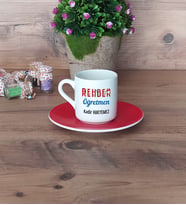 Rehber Öğretmen Türk Kahvesi Fincanı Kırmızı Öğretmenler Günü Hediyesi