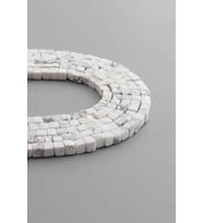 Havlit Doğal Taş Parlak Beyaz Küp Kesim 4x4mm Dizi [AA]