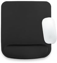 ErgoSoft Kare Bilek Destekli Konfor Kaymaz Ergonomik Mouse Pad Siyah Siyah