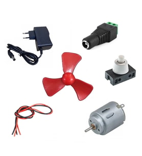 Adaptörlü Motor Pervane Anahtar Klemens Soketli Elektrik Deney Seti - Öğrenci Elektrik Devresi